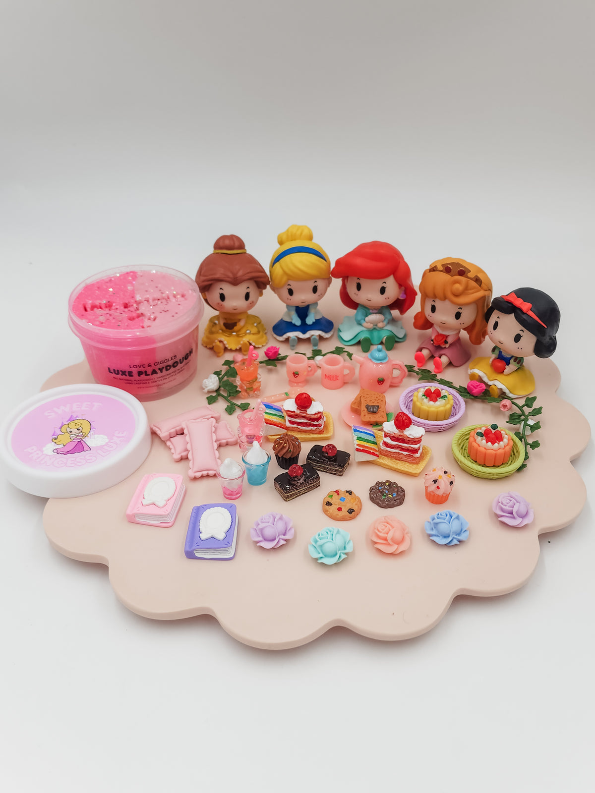 Princess Tea Party Sensory Play Playdough Kit Love and Giggles