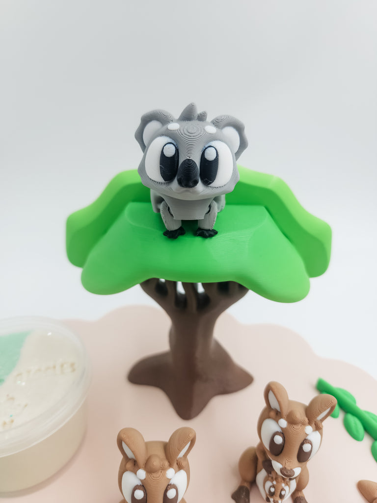 koala in tree playdough kit