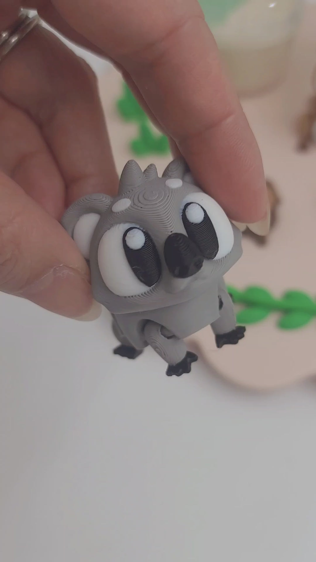 close up of flexible koala playdough kit