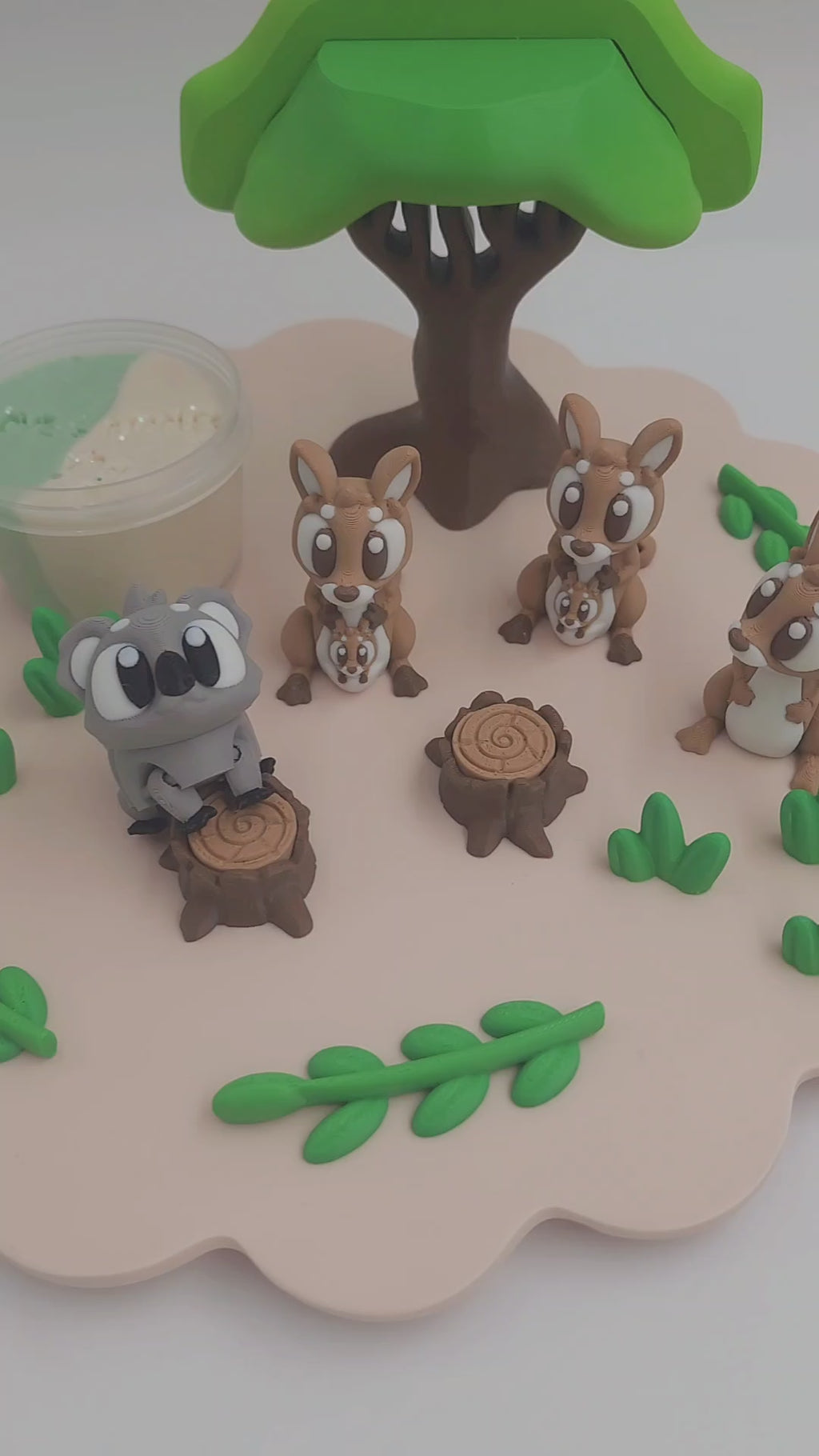 kangaroo and koala playdough kit video