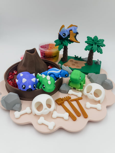 roaring dinosaur kids playdough kit 